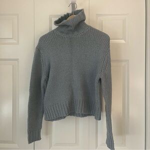JCrew Light Blue Wool Turtleneck Sweater S